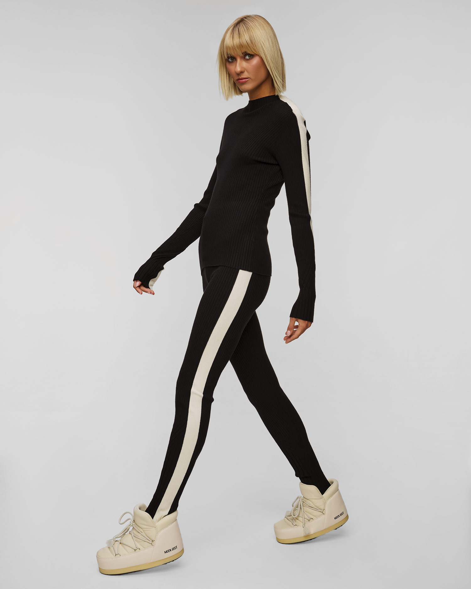 Varley Aiden Knit Legging Damen-Leggings in Schwarz
