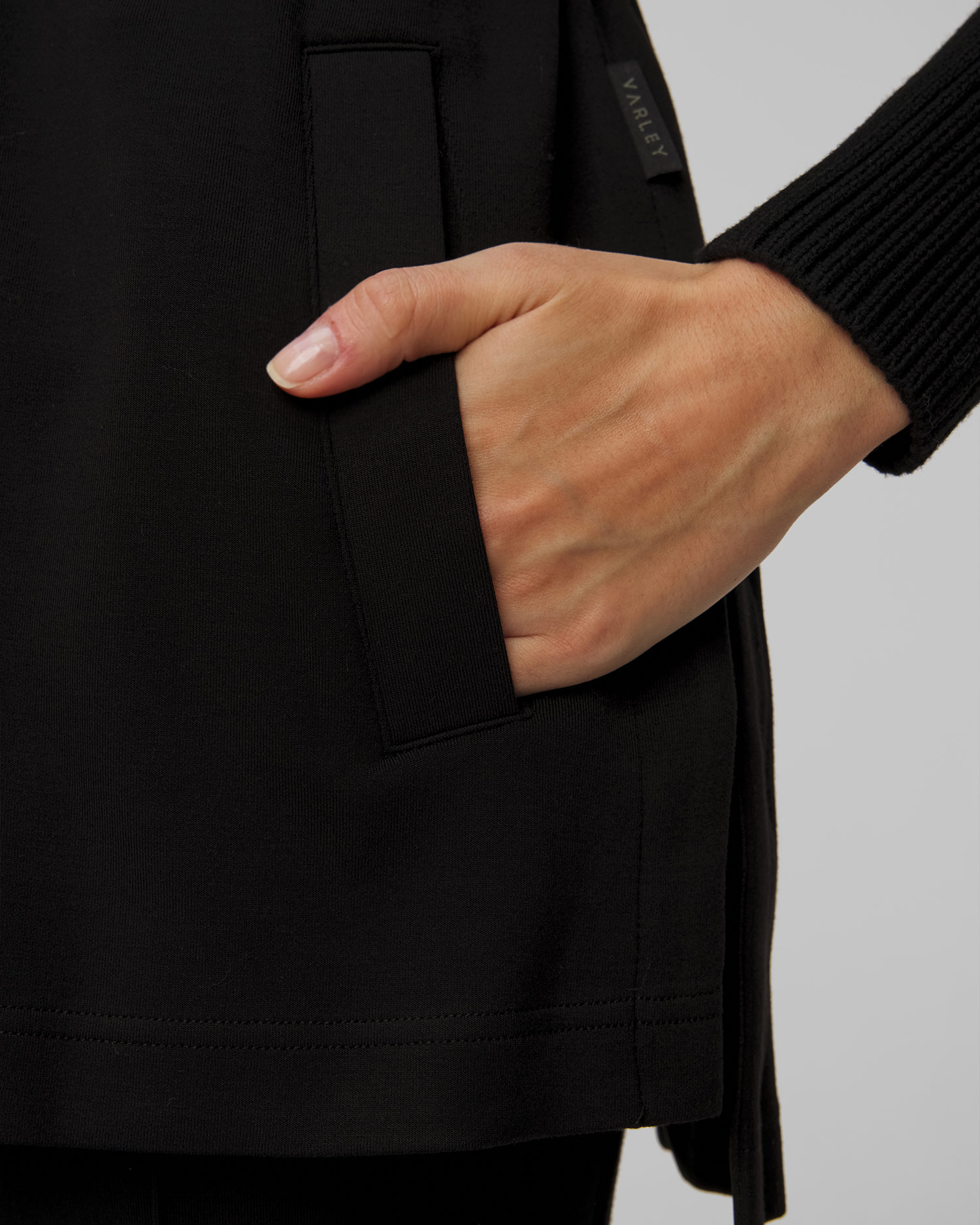 Women's black jacket Varley Palen Longline Zip Through