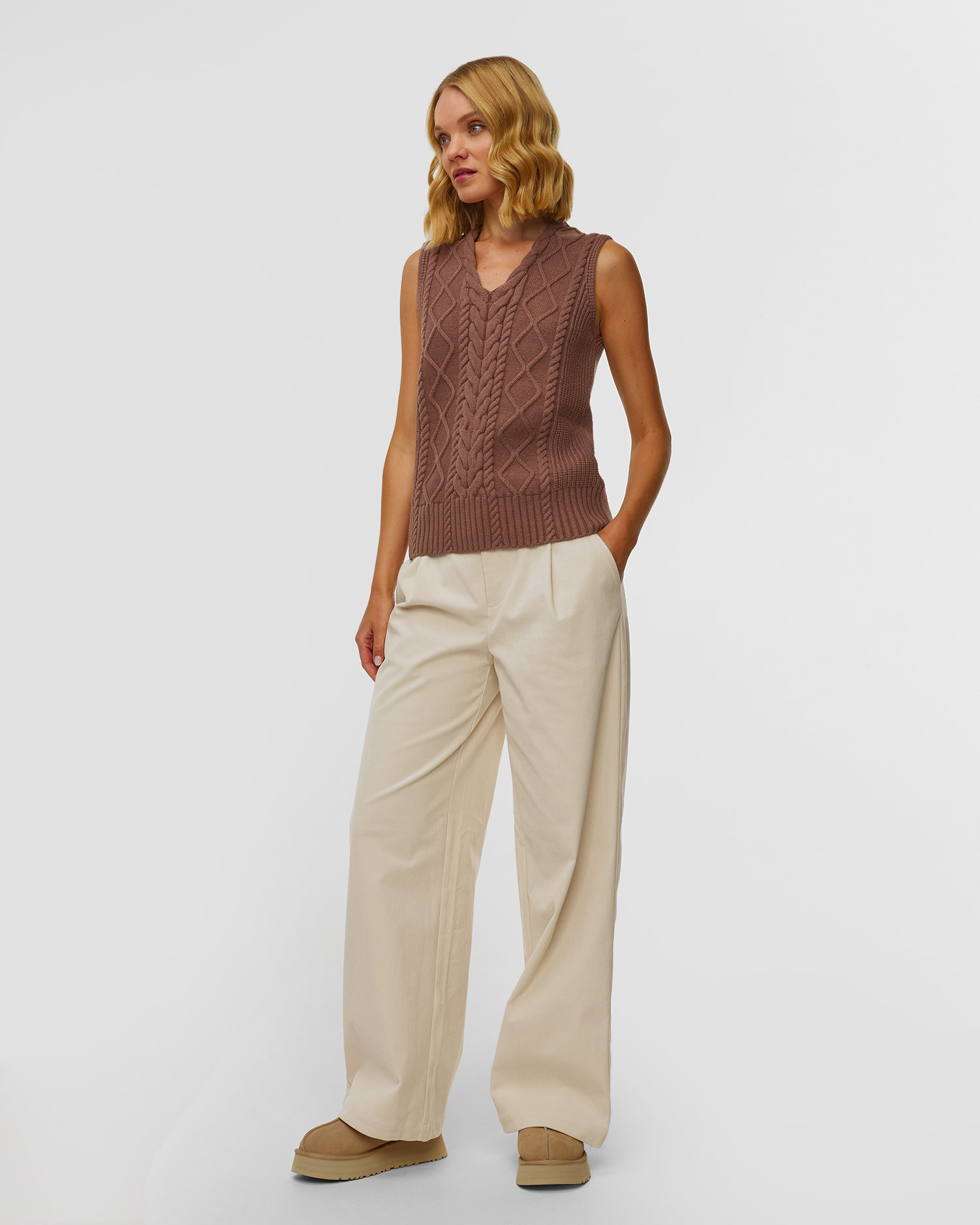 Women's Varley Kay Cable Knit Vest