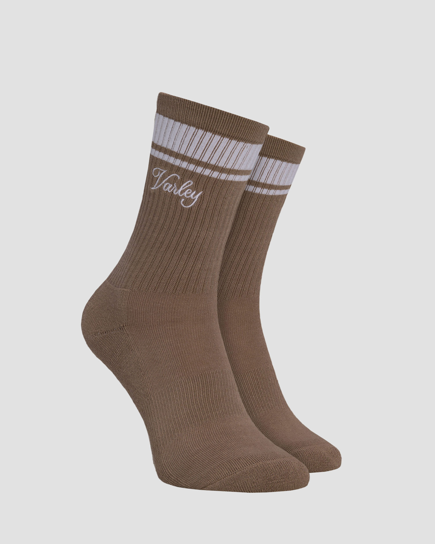 Șosete pentru femei Varley Lamar Club Stripe Sock, Culoare/Model: Brązowy
