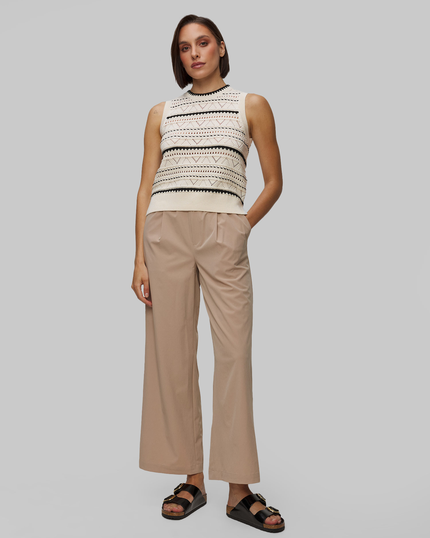 Dámská vesta z úpletu Varley Athena Pointelle Knit Vest