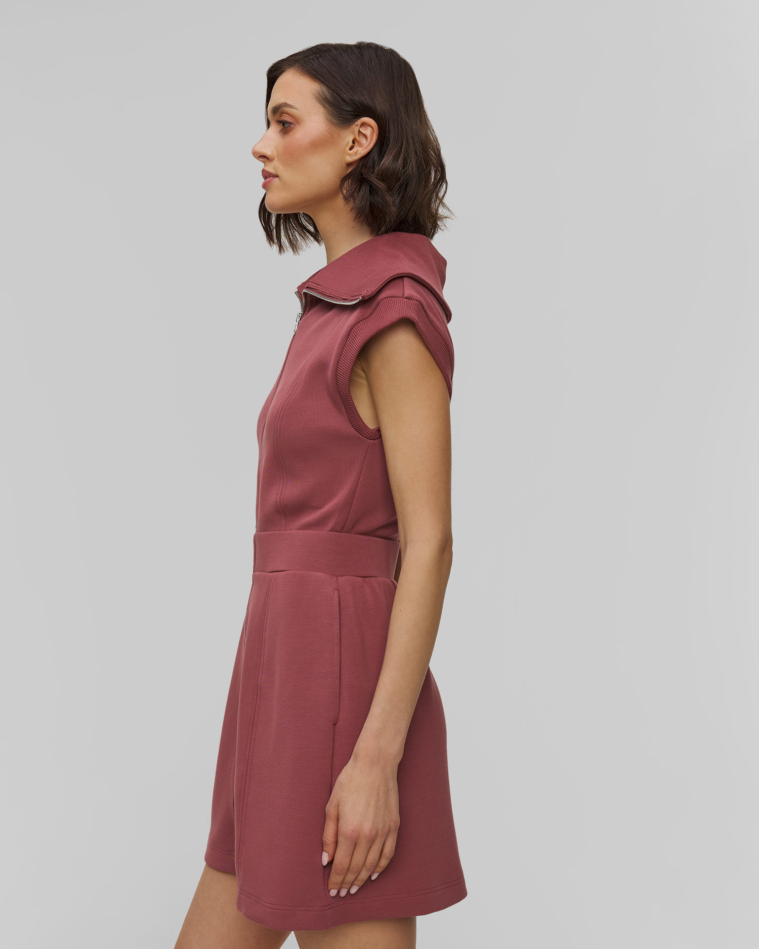 Varley Rebecca Zip Through Dress Damenkleid aus Viskose