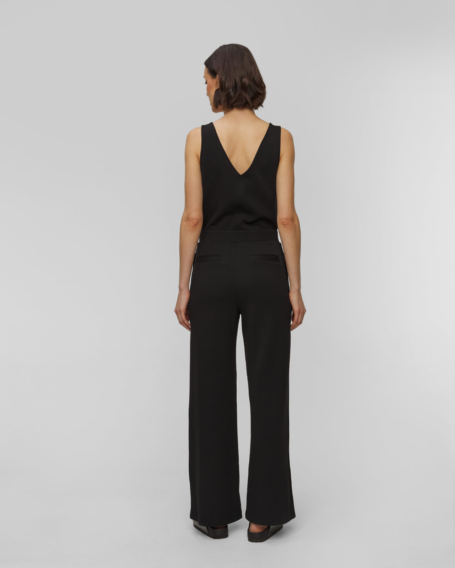 Combinaison en viscose noire pour femmes Varley Alina Wide Leg Jumpsuit