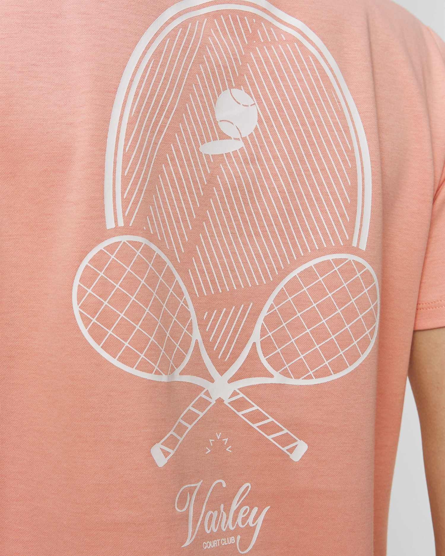 Dámské tričko Varley Mattie Branded Tee v Lososovém Barevném Odstínu