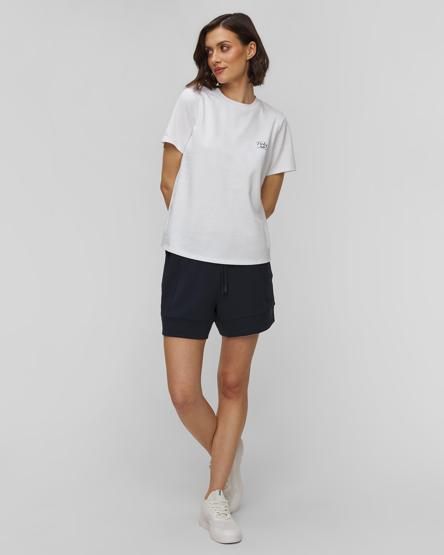 Biały T-shirt damski Varley Mattie Branded Tee