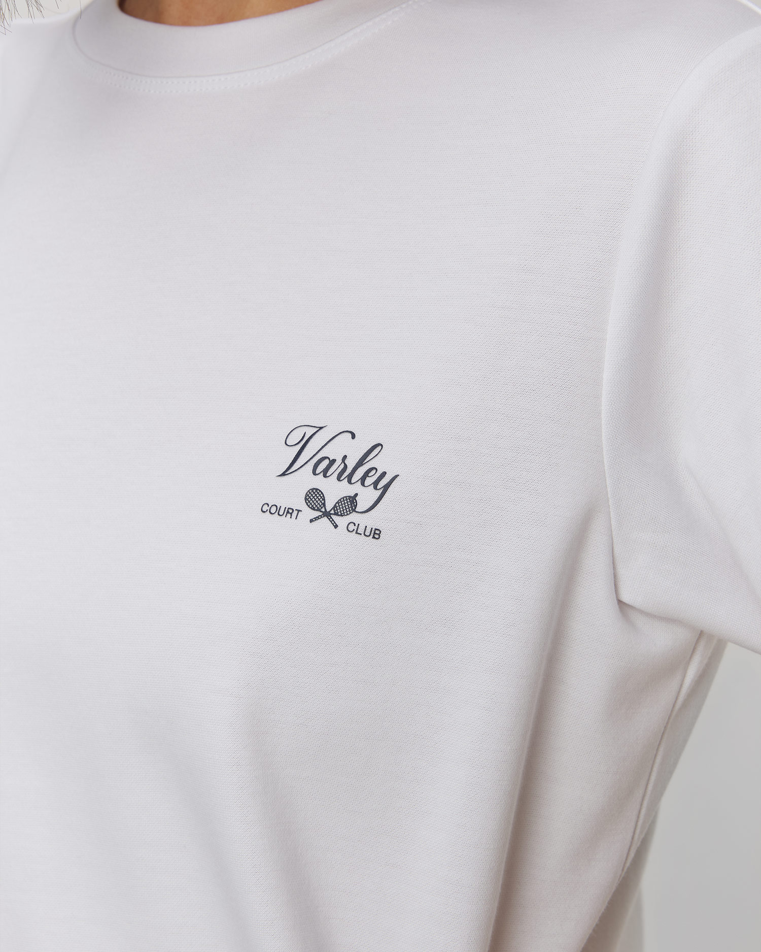 Biały T-shirt damski Varley Mattie Branded Tee