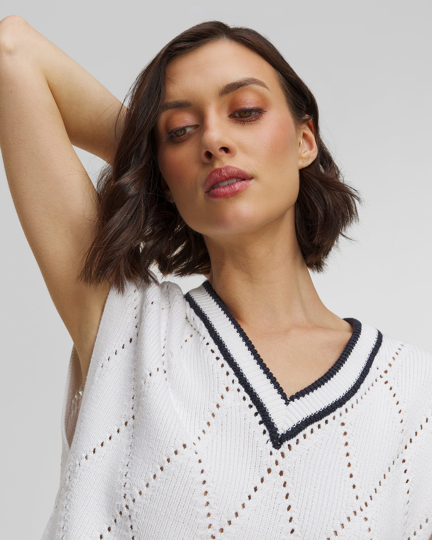 Pull sans manches pour femmes Varley Beaton Diamond Knit