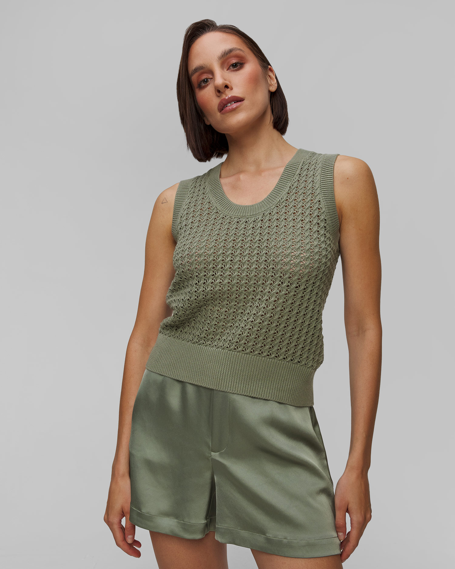 Women's knitted waistcoat Varley Ferns Open Knit Tank