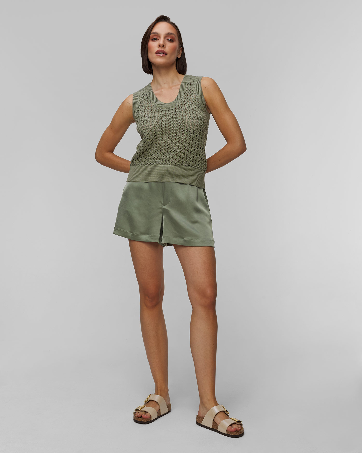 Women's knitted waistcoat Varley Ferns Open Knit Tank