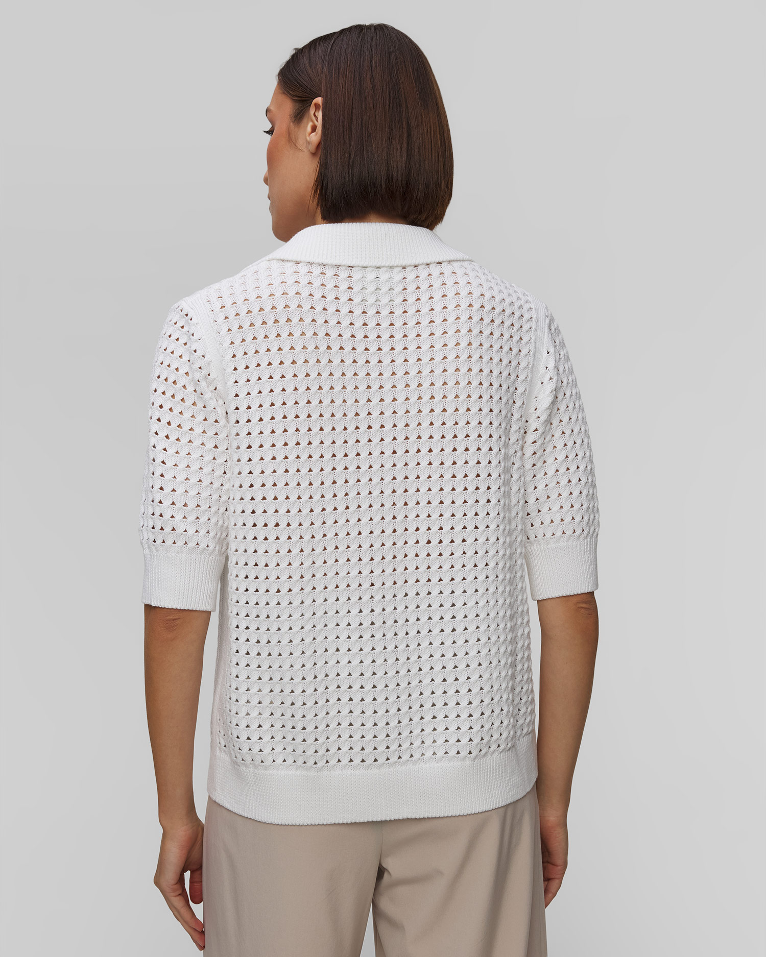 Pulover alb pentru femei Varley Ellie Knit Shirt