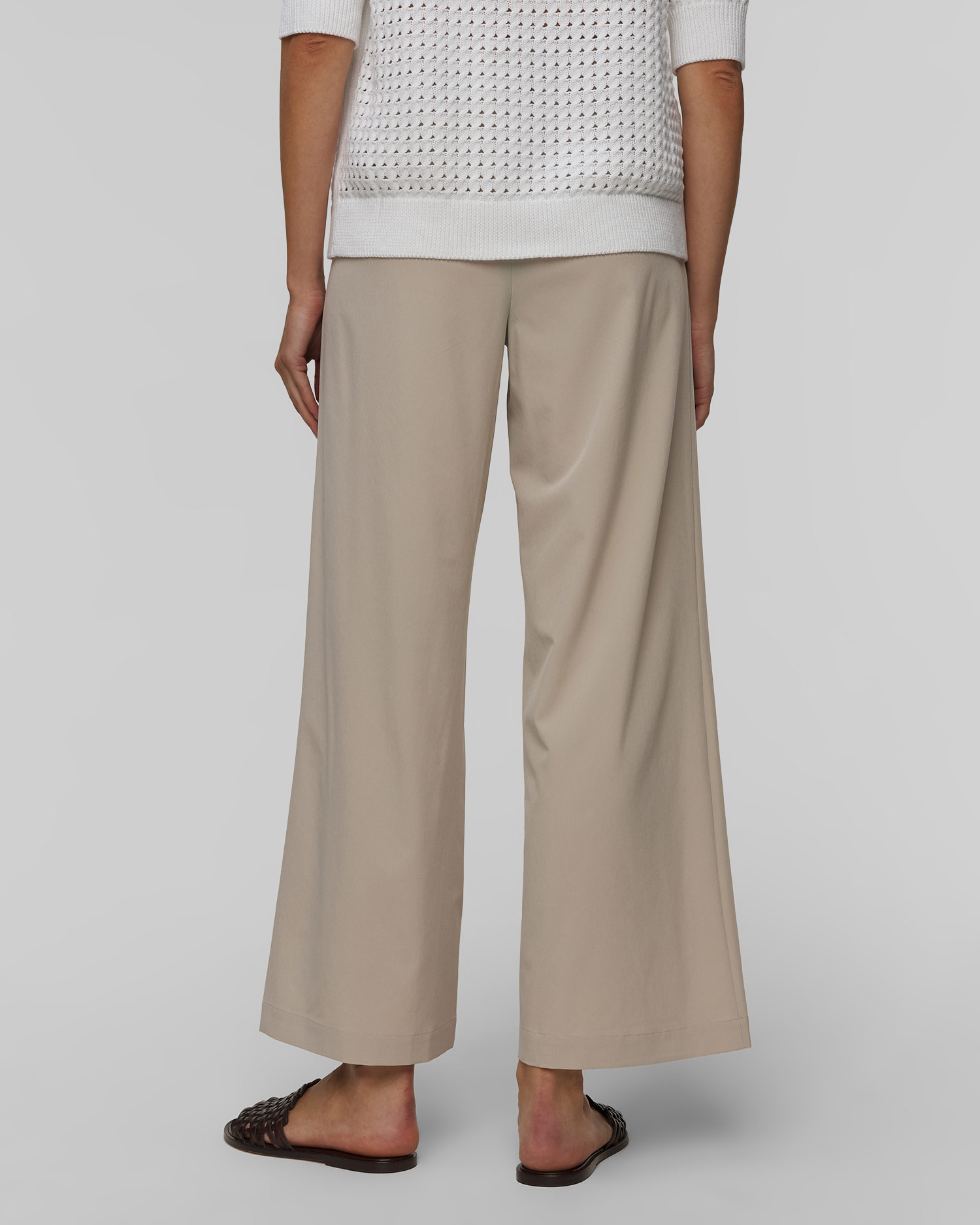 Pantaloni bej pentru femei Varley Kayson Wide Leg 29.5