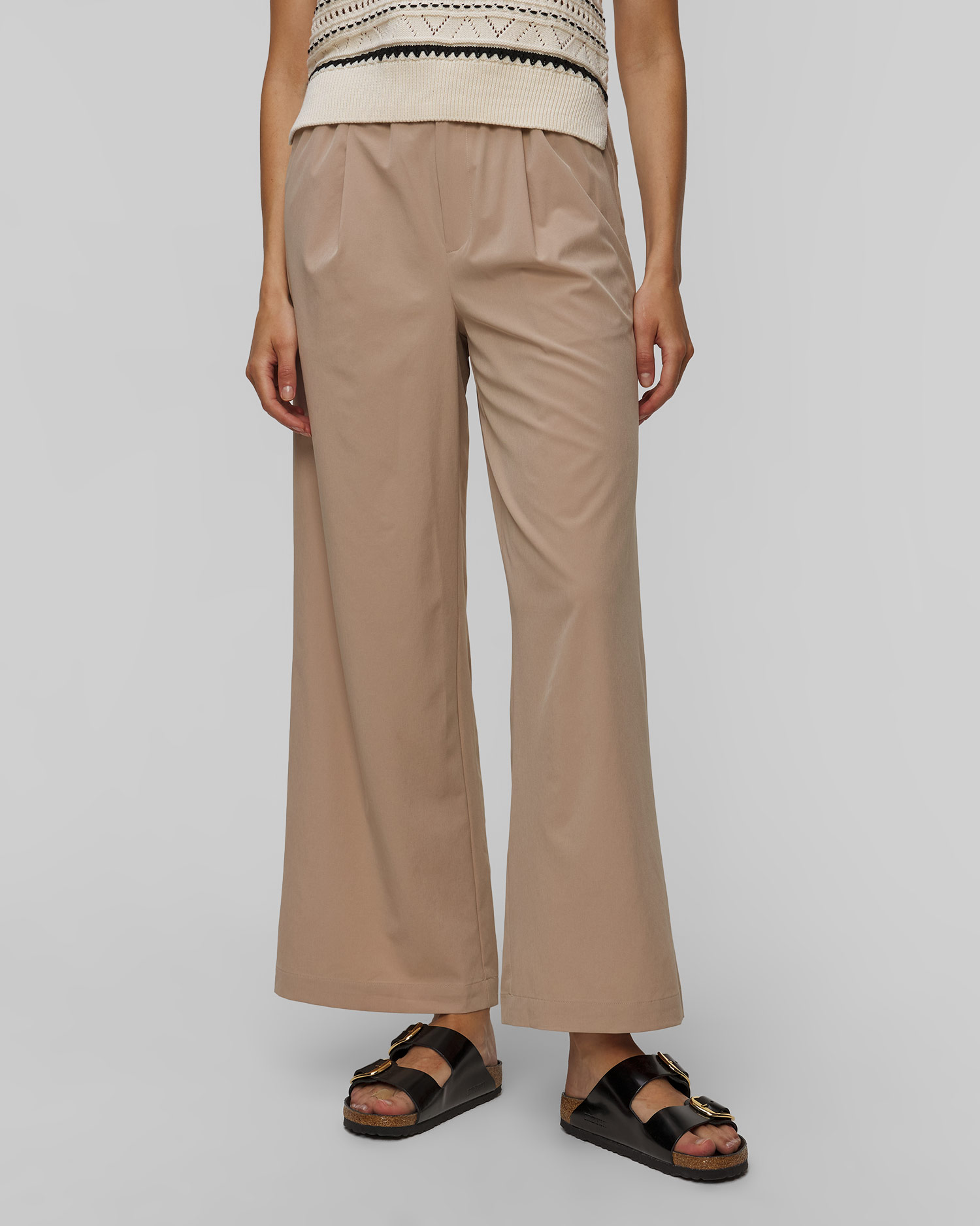 Pantalon marron clair pour femmes Varley Kayson Wide Leg 29.5
