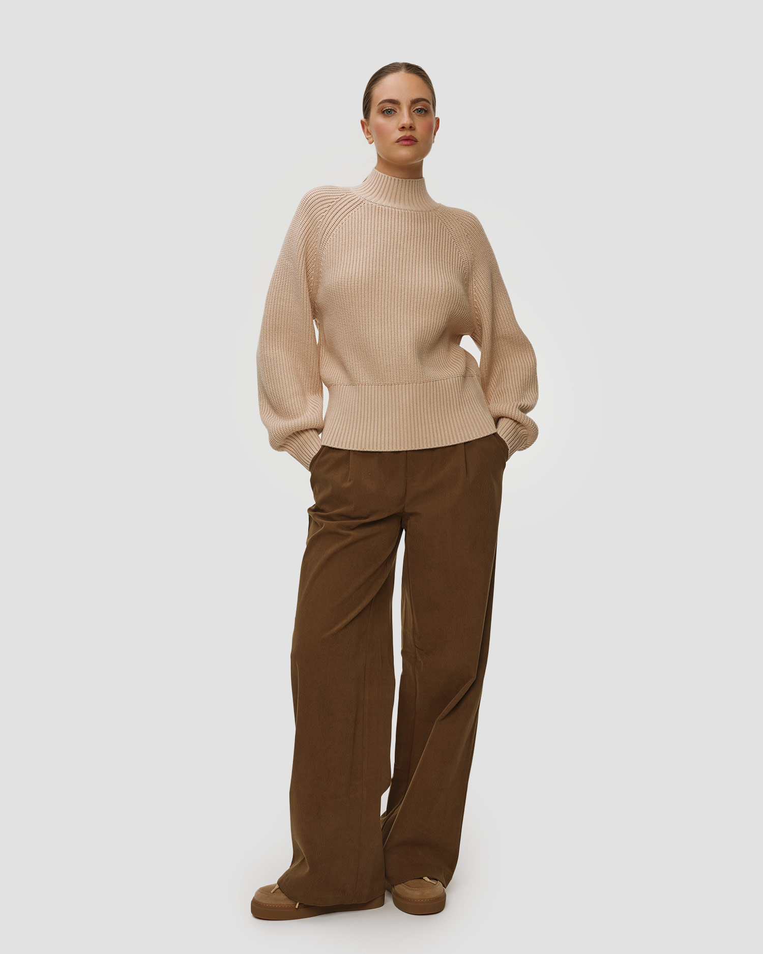 Dámsky sveter Varley Martina High Neck Rib Knit