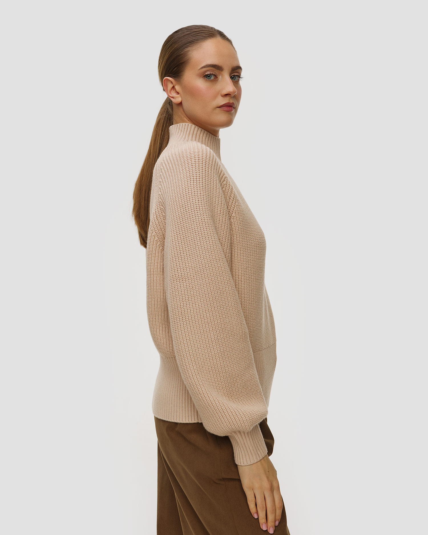 Dámsky sveter Varley Martina High Neck Rib Knit