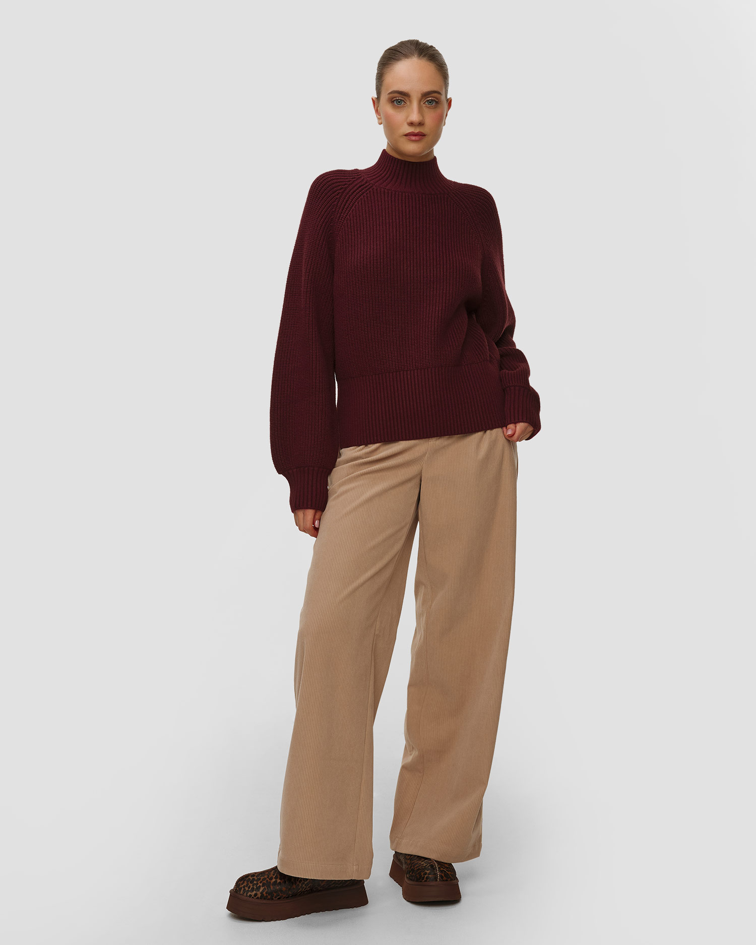 Dámsky sveter Varley Martina High Neck Rib Knit