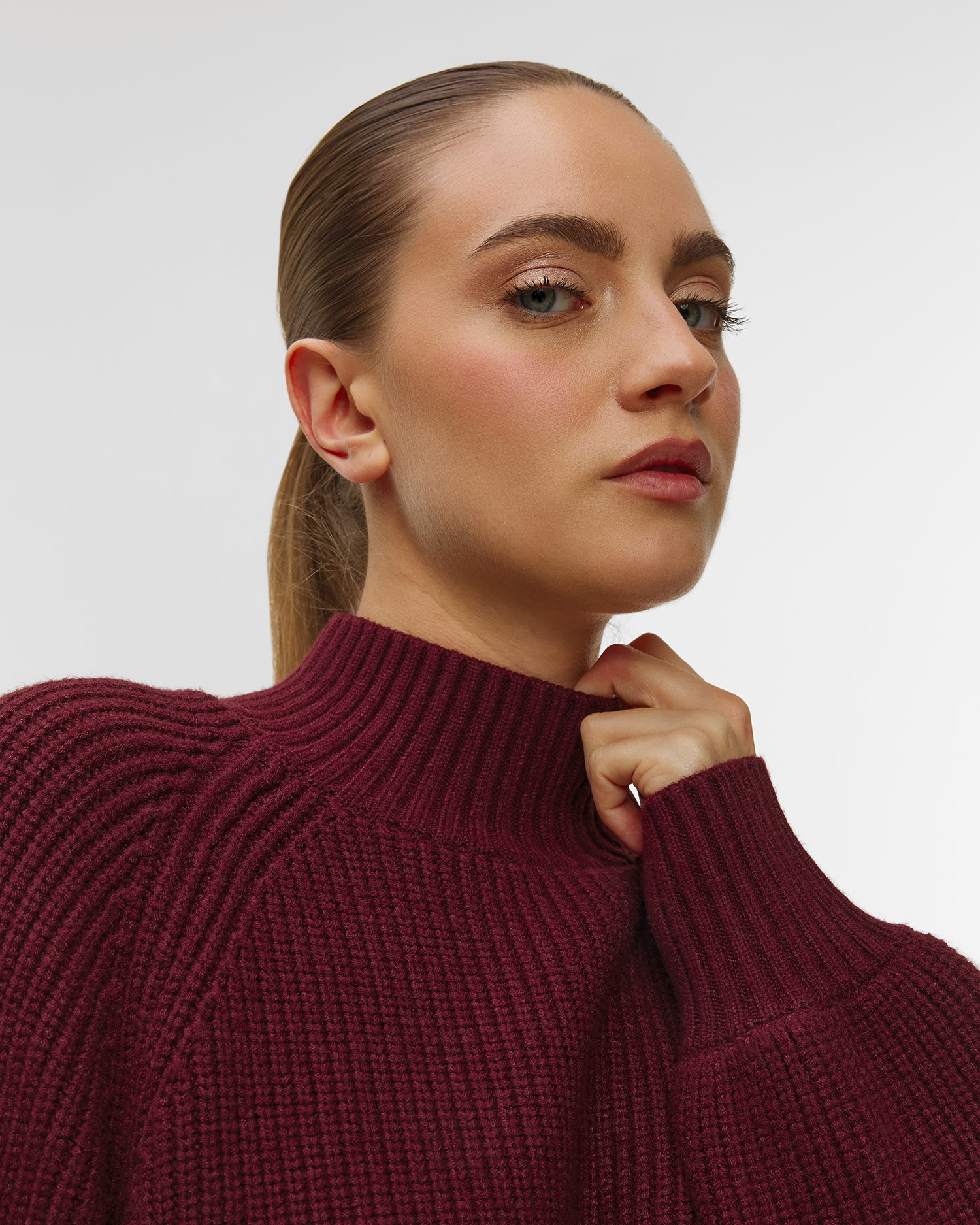 Dámsky sveter Varley Martina High Neck Rib Knit