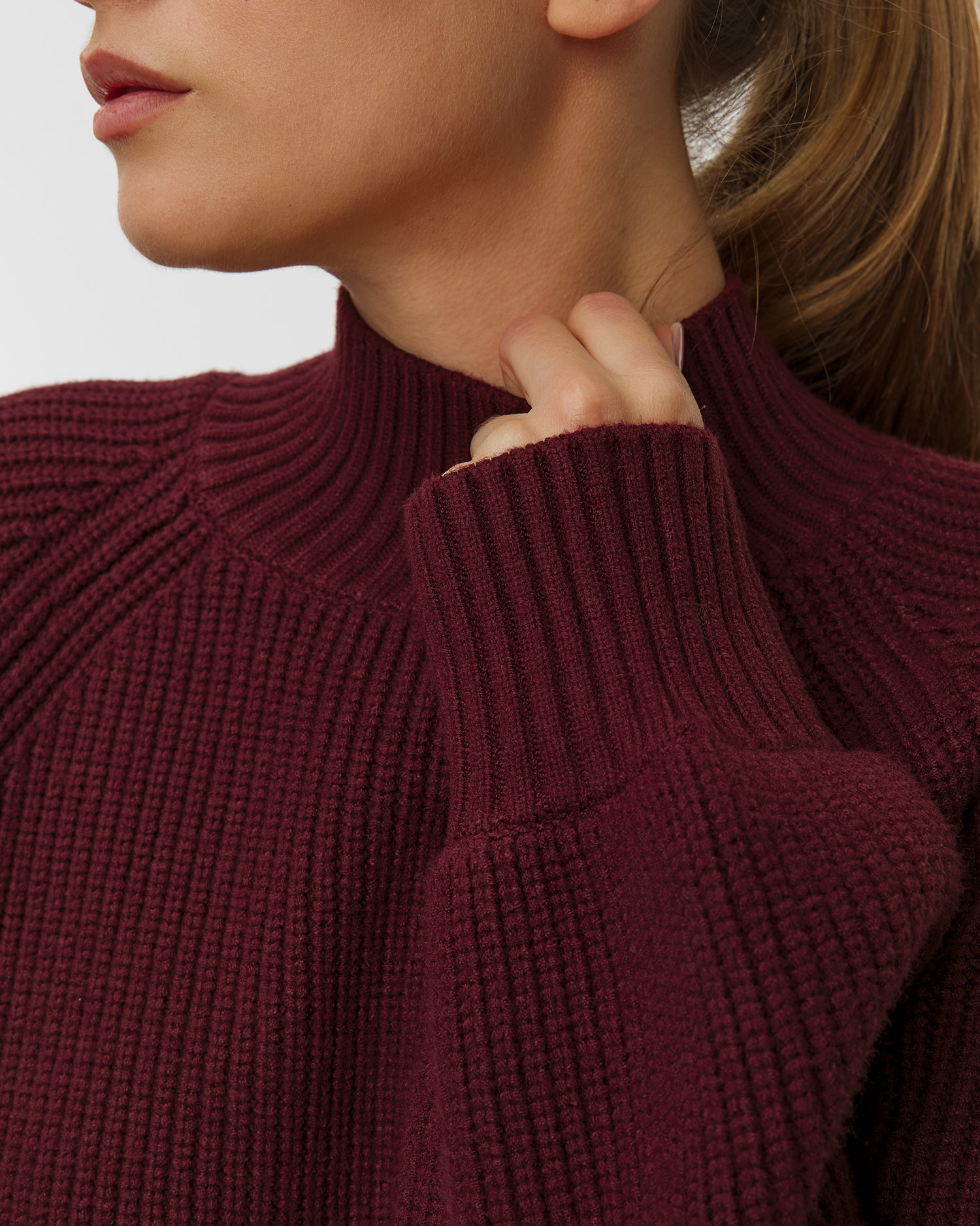 Dámsky sveter Varley Martina High Neck Rib Knit