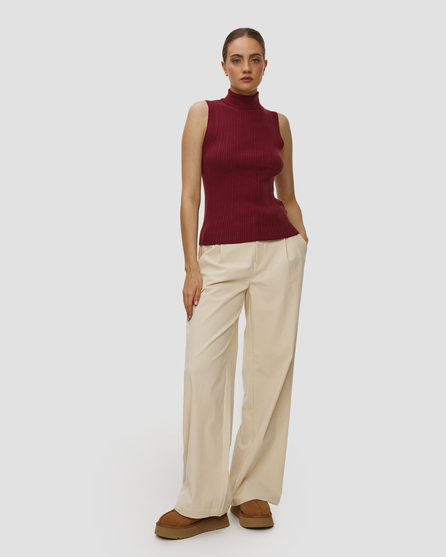 Dámsky sveter bez rukávov Varley Anastasia Rib Knit Tank