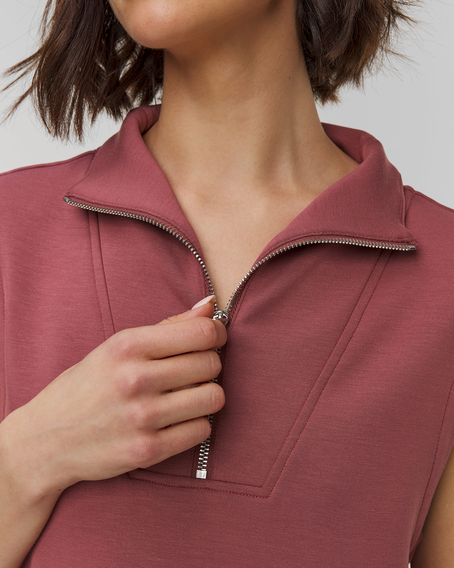 Women's sleeveless sweatshirt Varley Magnolia Half Zip Tank 2.0