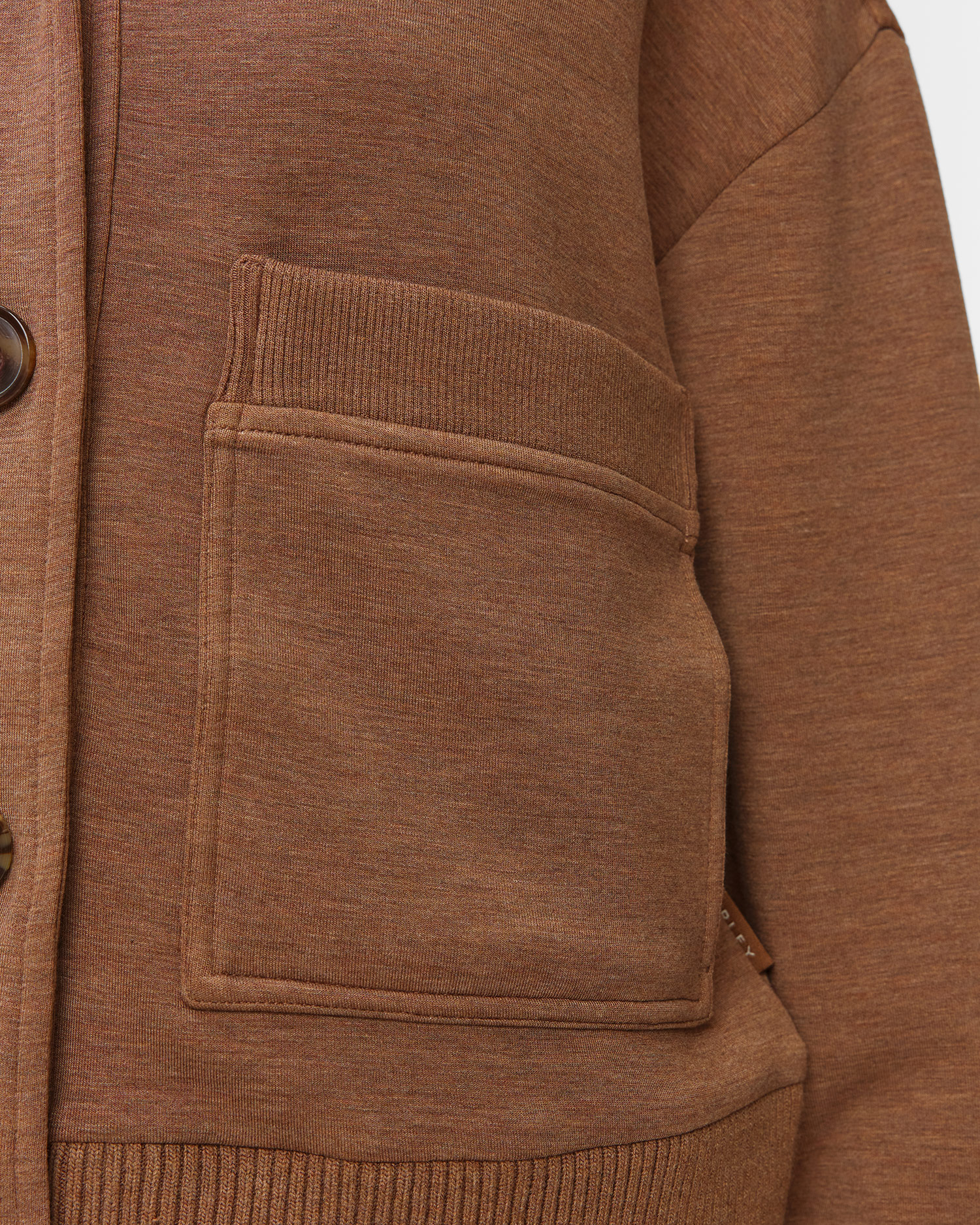 Brązowa bluza damska Varley Sabrina Button Through Sweat