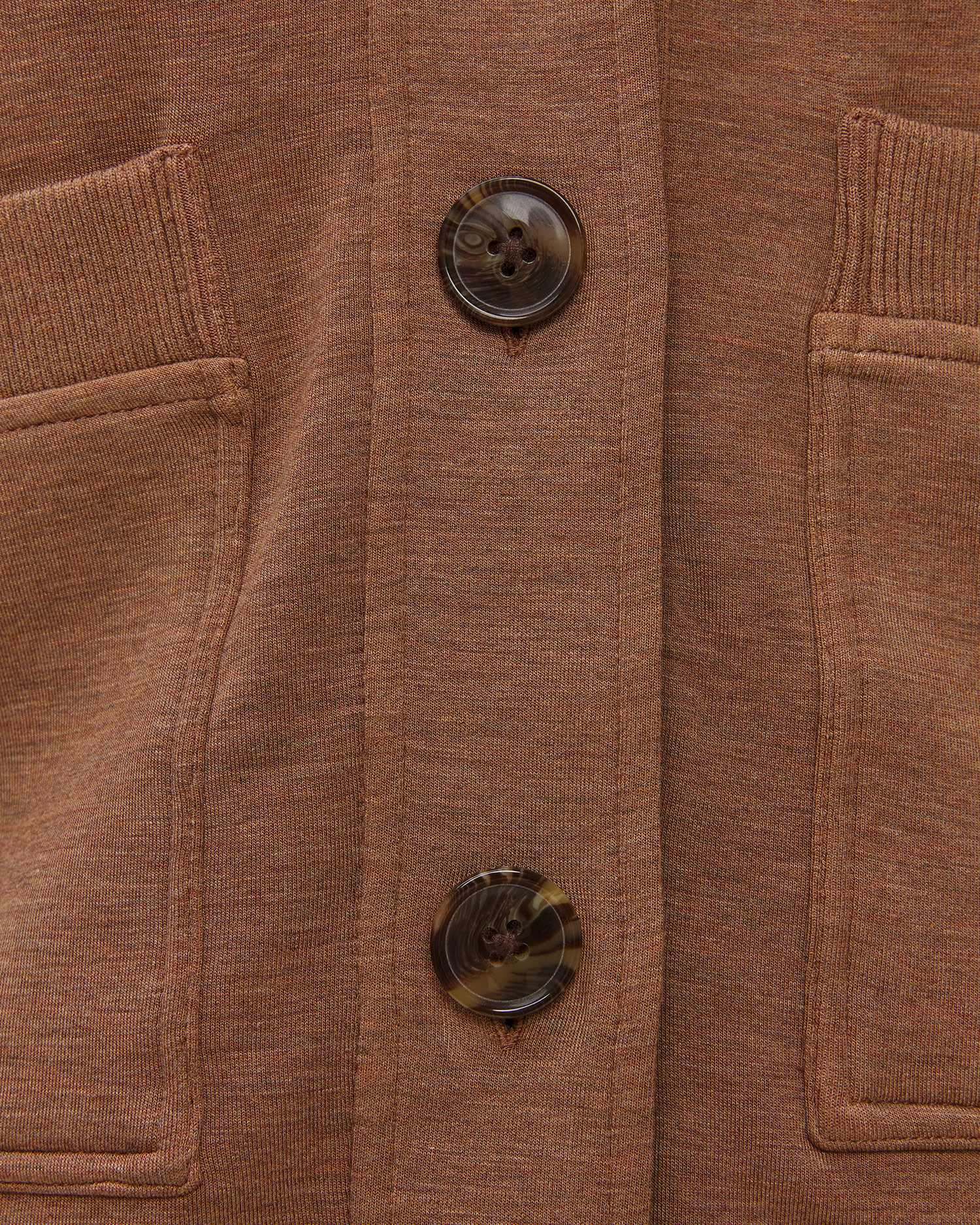 Brązowa bluza damska Varley Sabrina Button Through Sweat