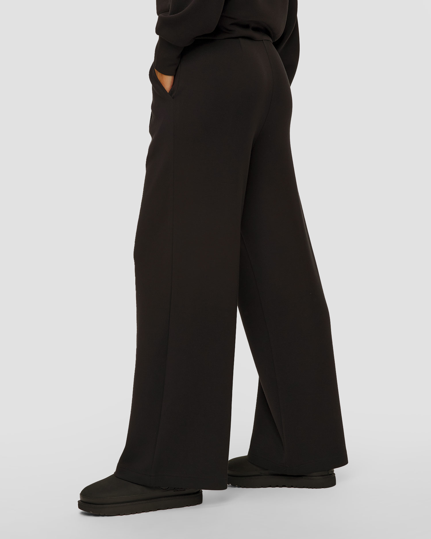 Černé dámské kalhoty z viskózy Varley The Extra Wide Leg Pant 29.5