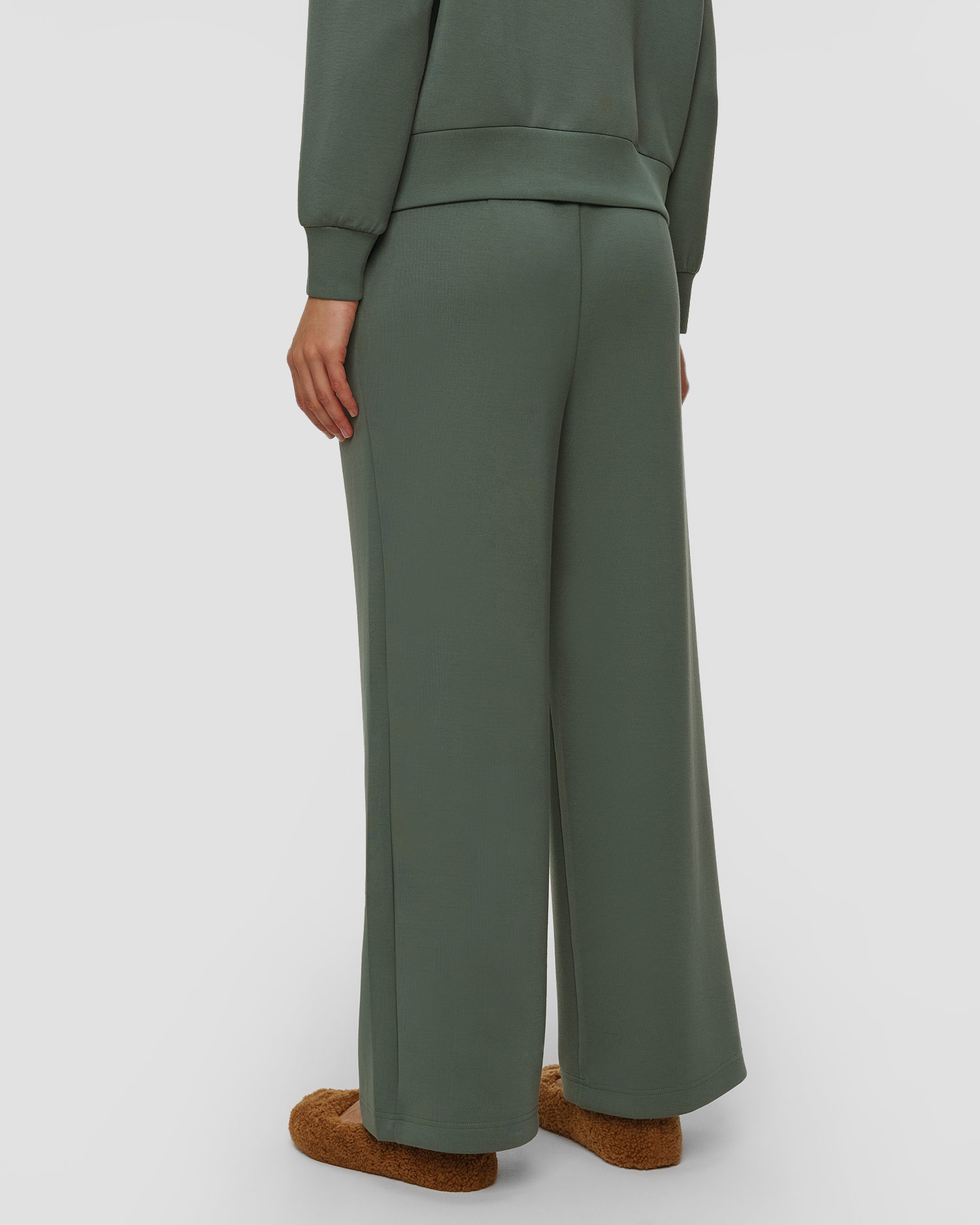 Varley The Extra Wide Leg Pant 29.5 Damenhose aus Viskose in Grün