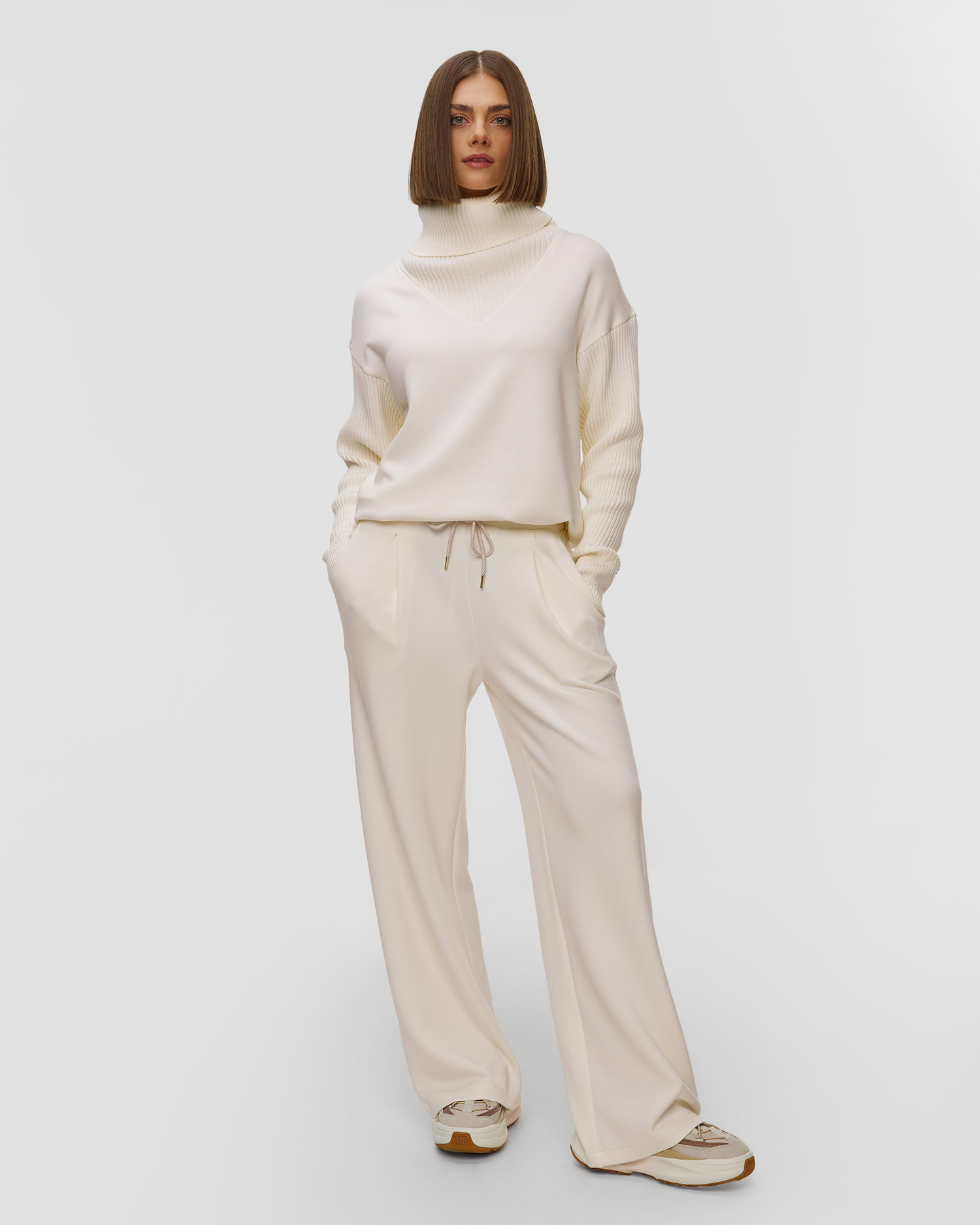 Pantalon en viscose pour femmes Varley The Extra Wide Leg Pant 29.5