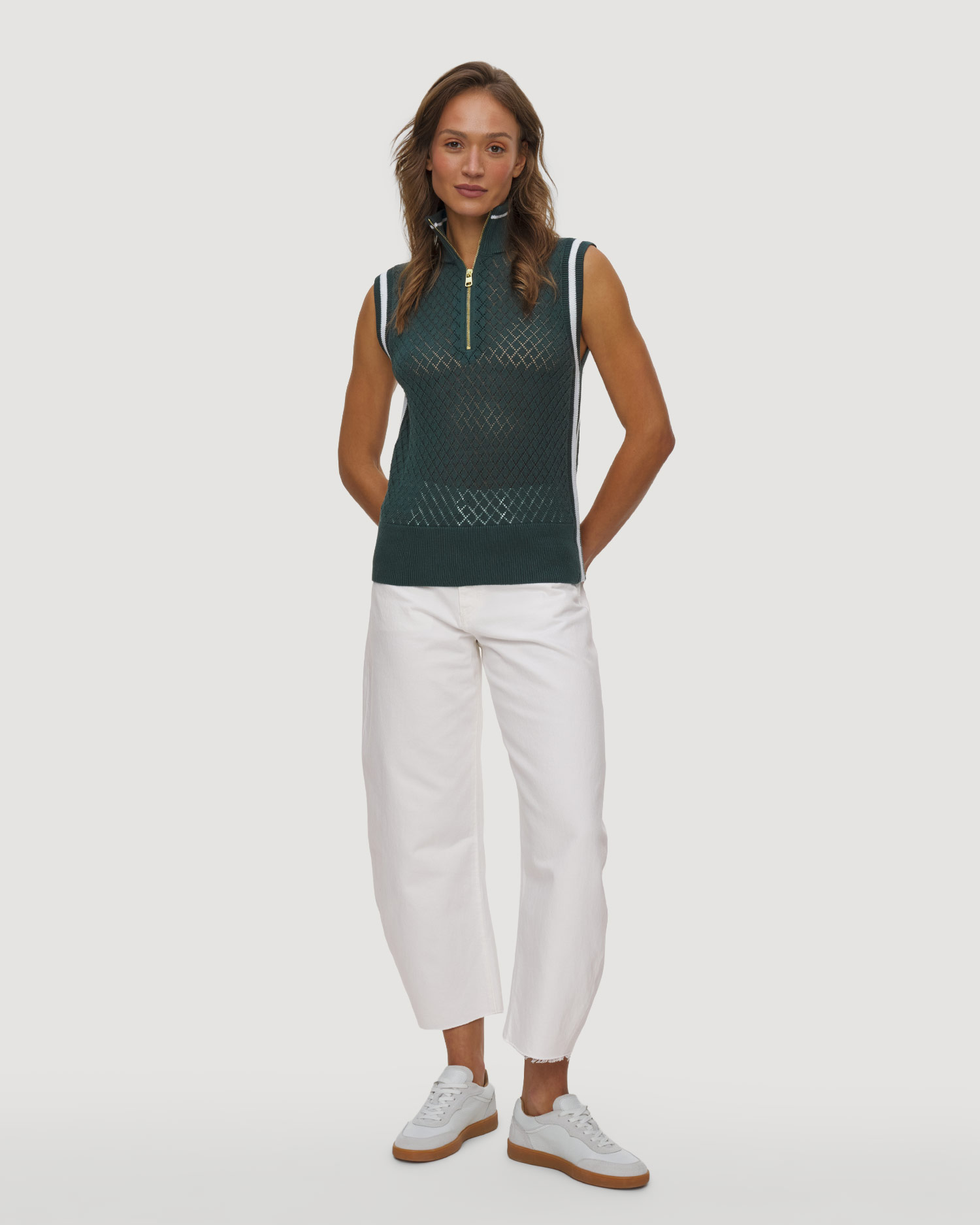 Gilet in maglia da donna Varley Stefan Half Zip Vest