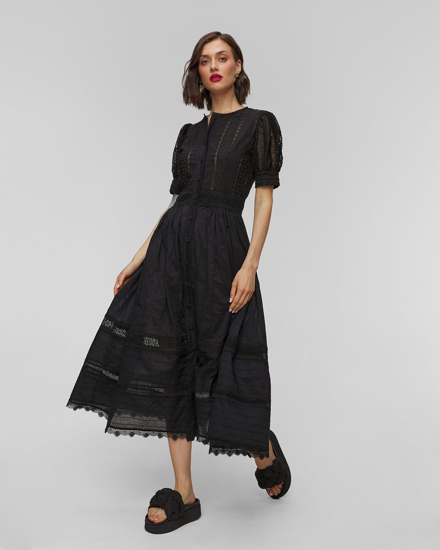Robe noire pour femmes Waimari Juliette Maxi