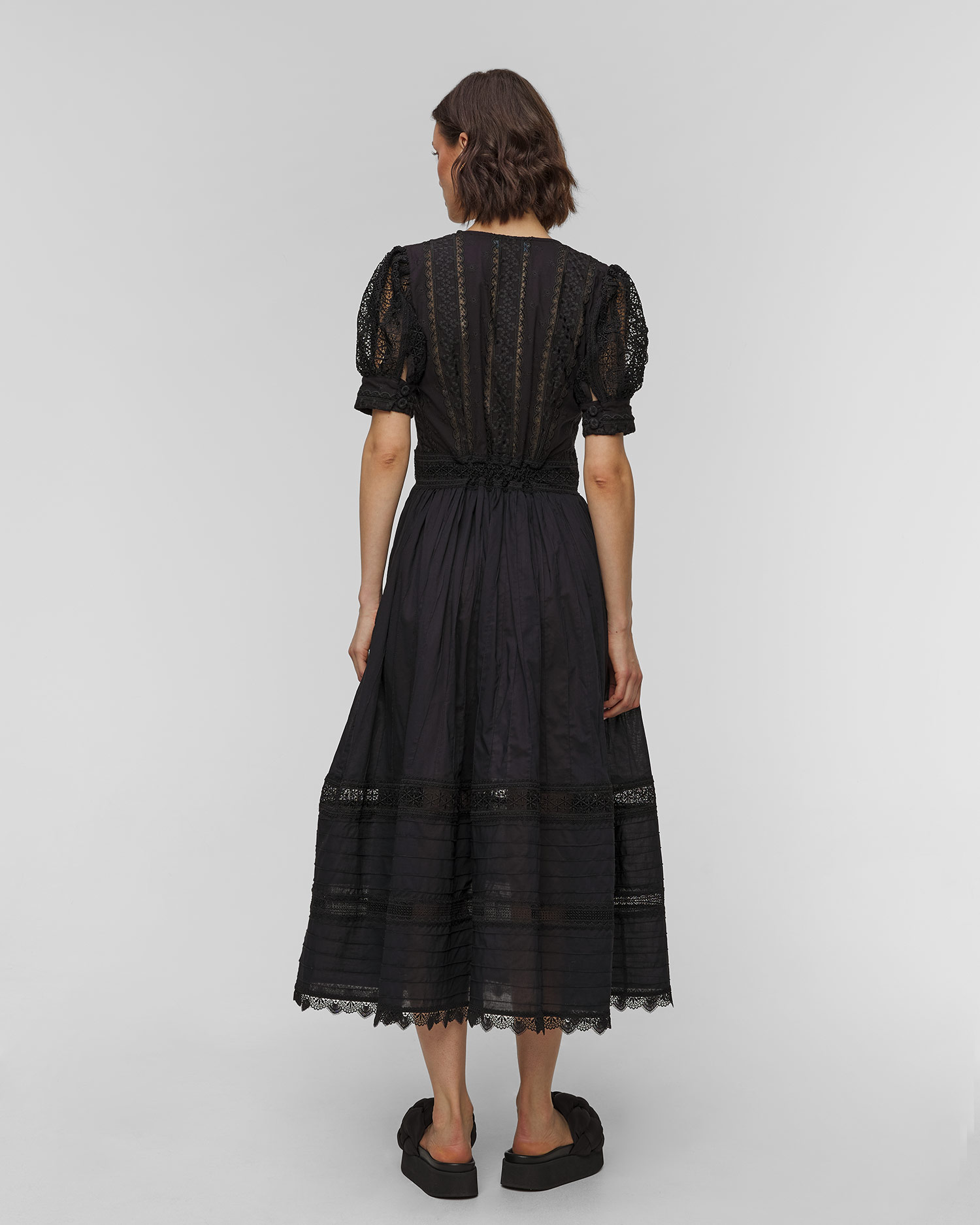 Rochie neagră pentru femei Waimari Juliette Maxi