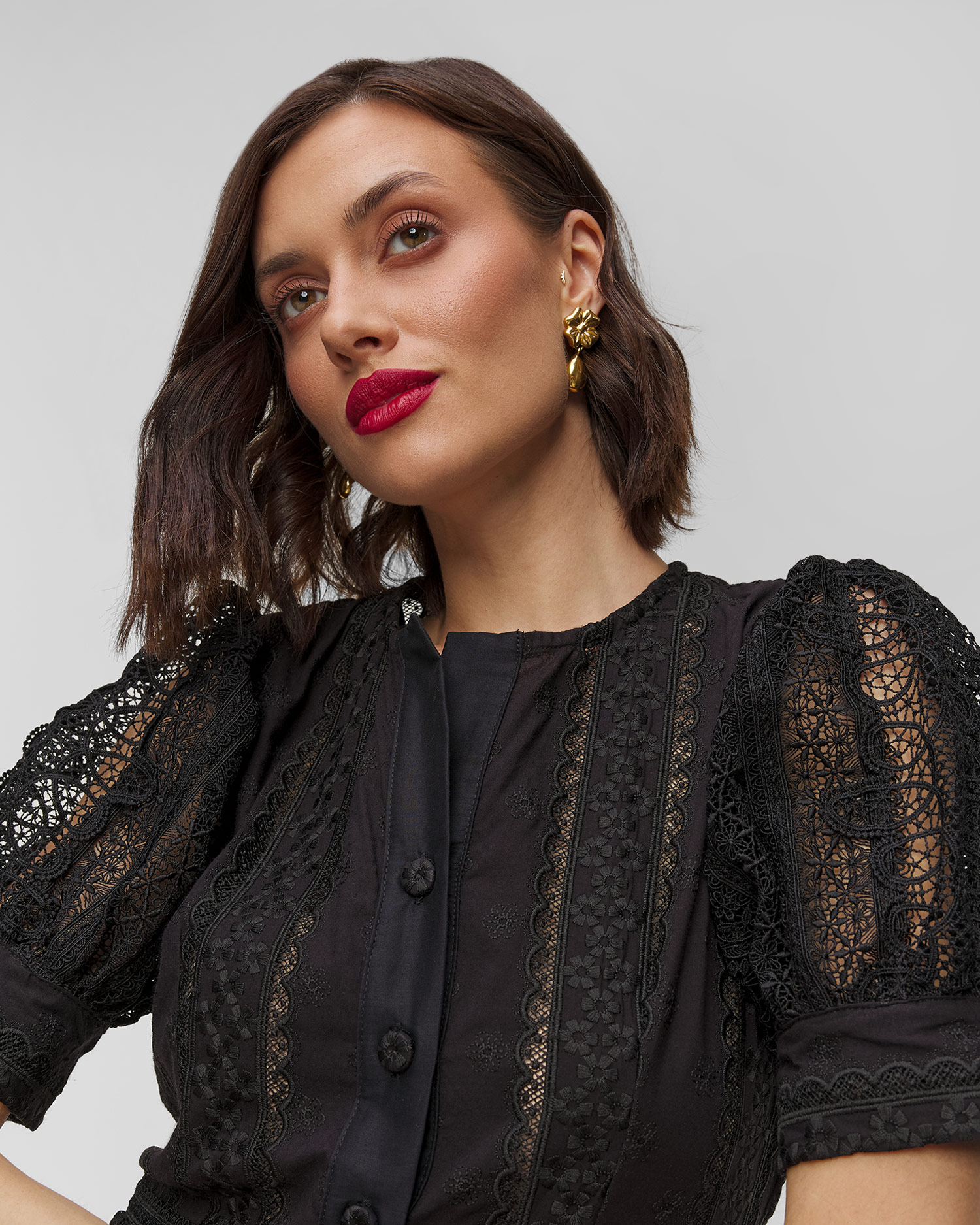 Rochie neagră pentru femei Waimari Juliette Maxi