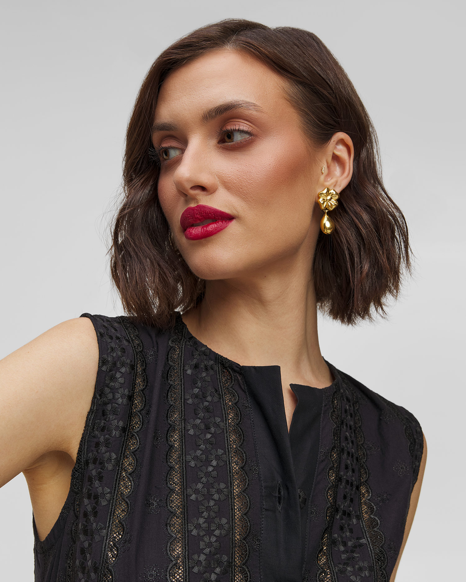 Rochie neagră pentru femei Waimari Solaire