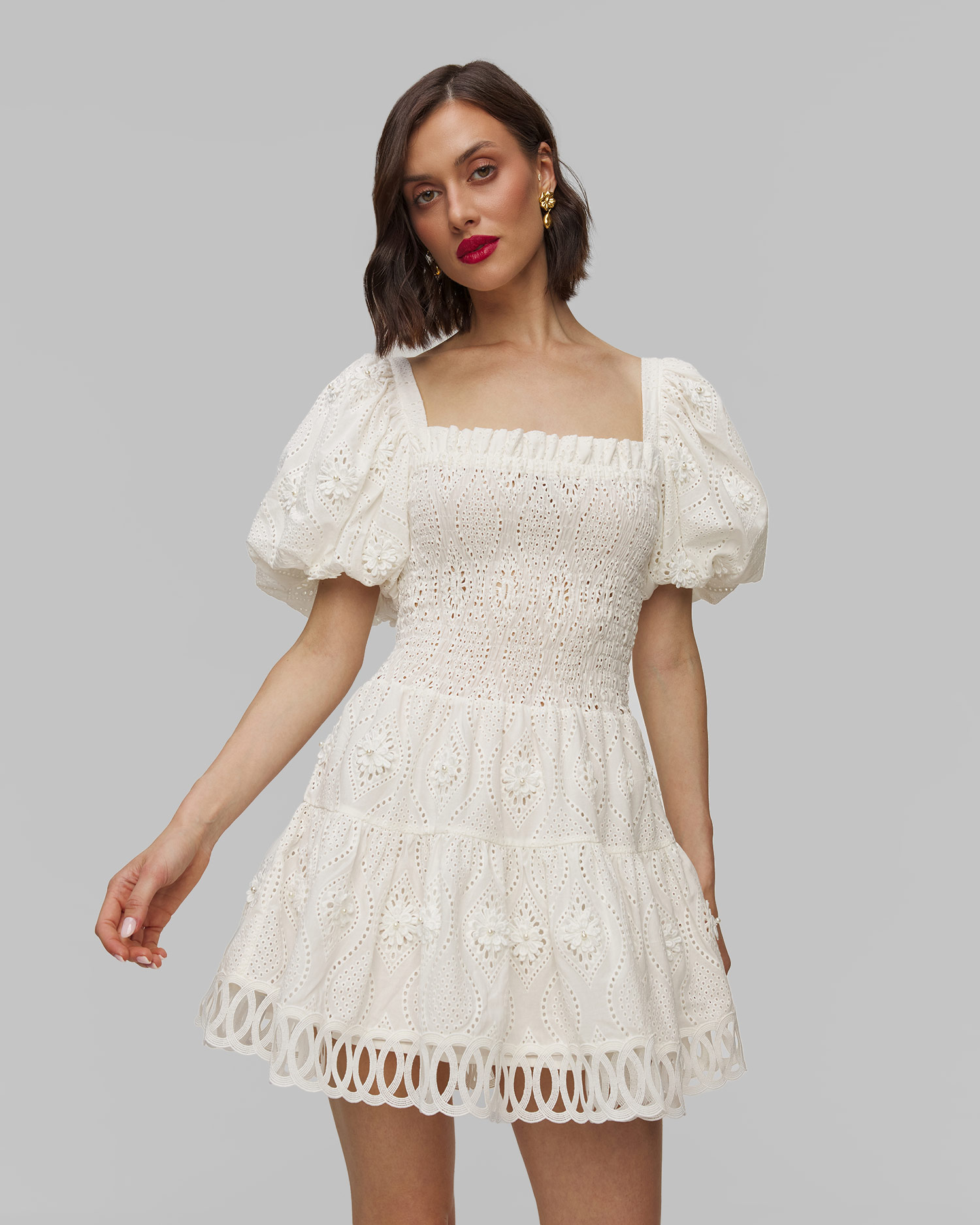 Women's white dress Waimari Eleonora Mini