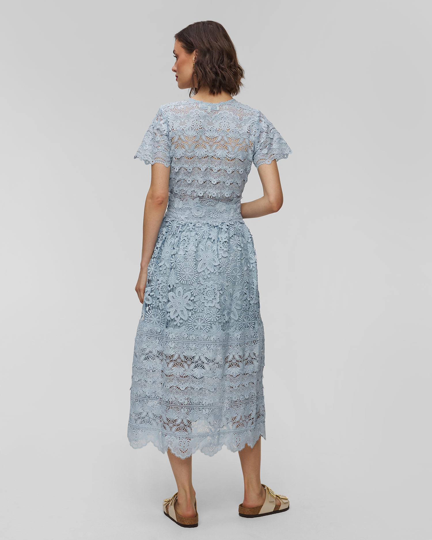 Rochie albastră pentru femei Waimari Hibiscus Midi