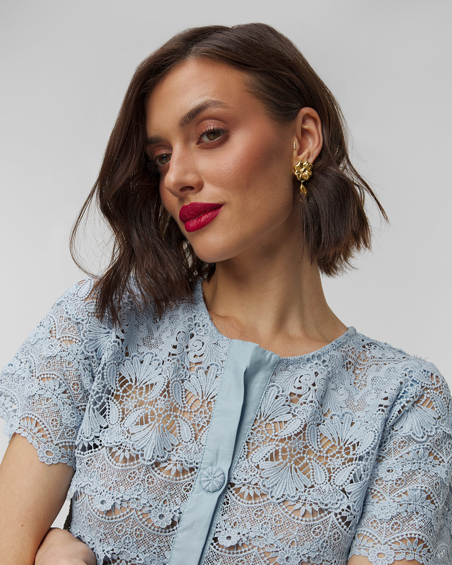 Rochie albastră pentru femei Waimari Hibiscus Midi