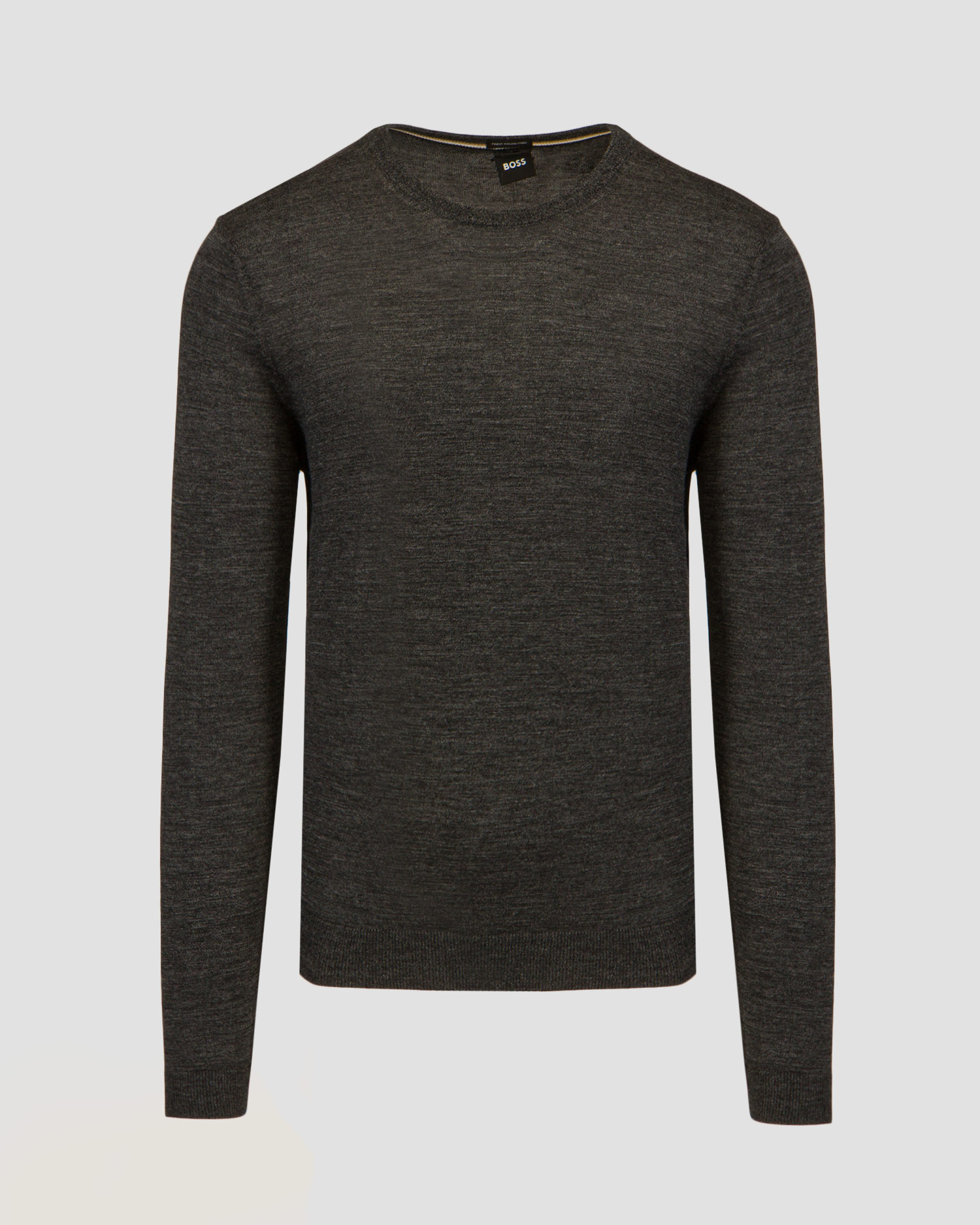 Pánsky šedý vlnený sveter Hugo Boss Leno-P