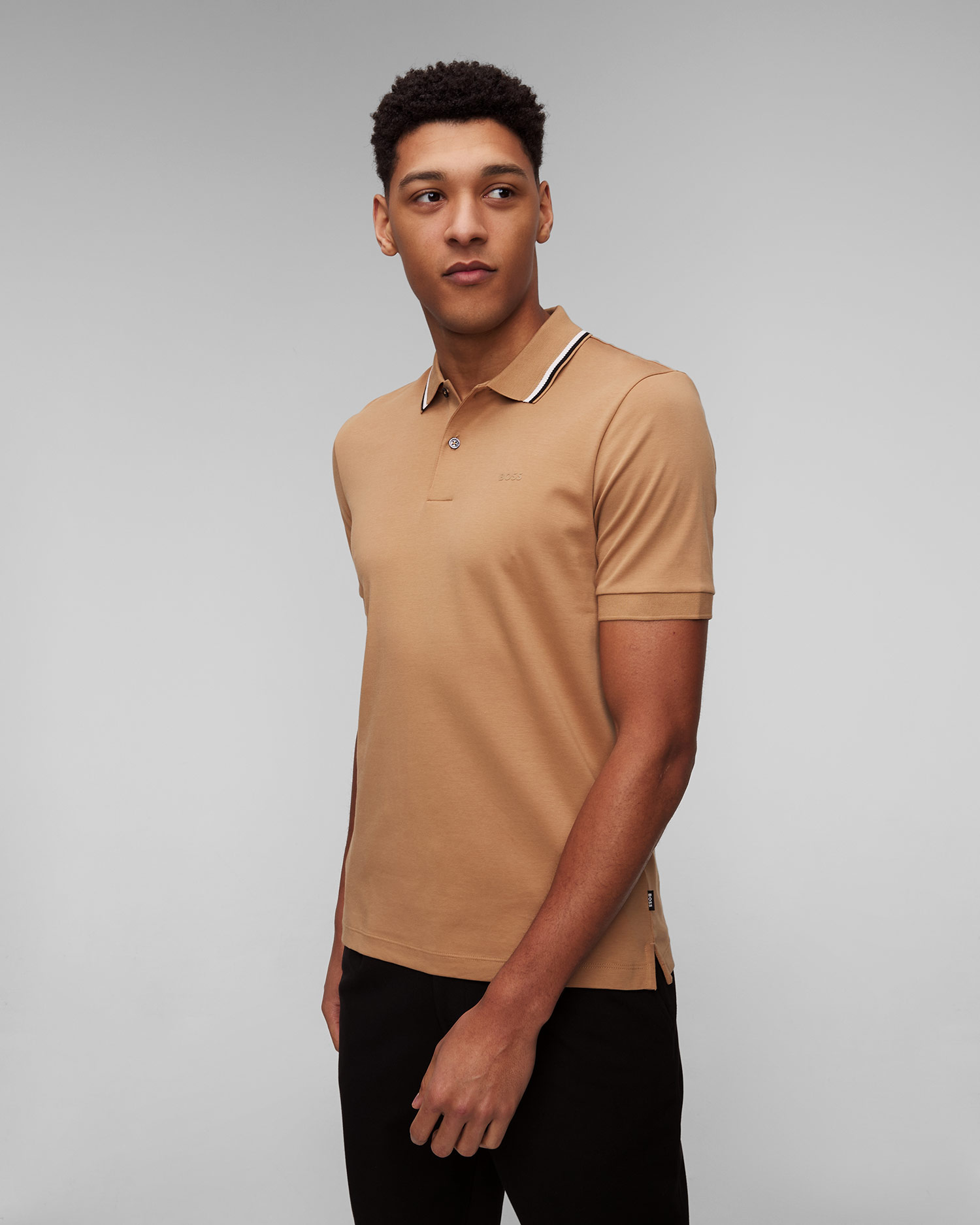 Béžová pánská polokošile Hugo Boss Penrose