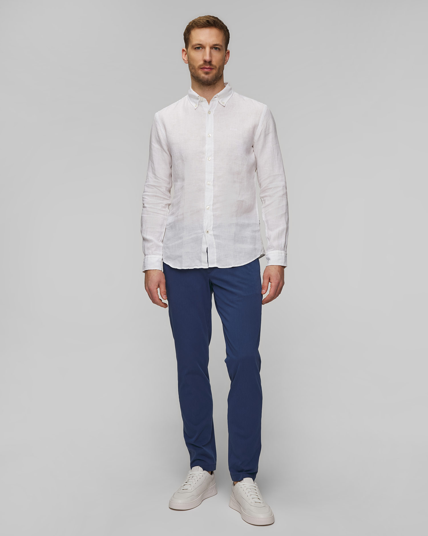 Pantaloni albaștri pentru bărbați Hugo Boss Kaito1