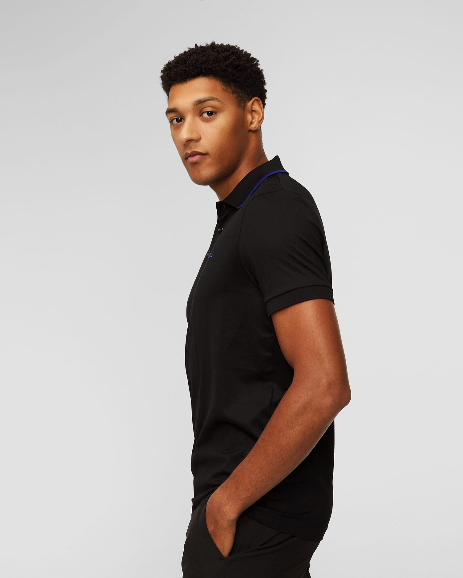 Men's black Hugo Boss Paddy polo shirt