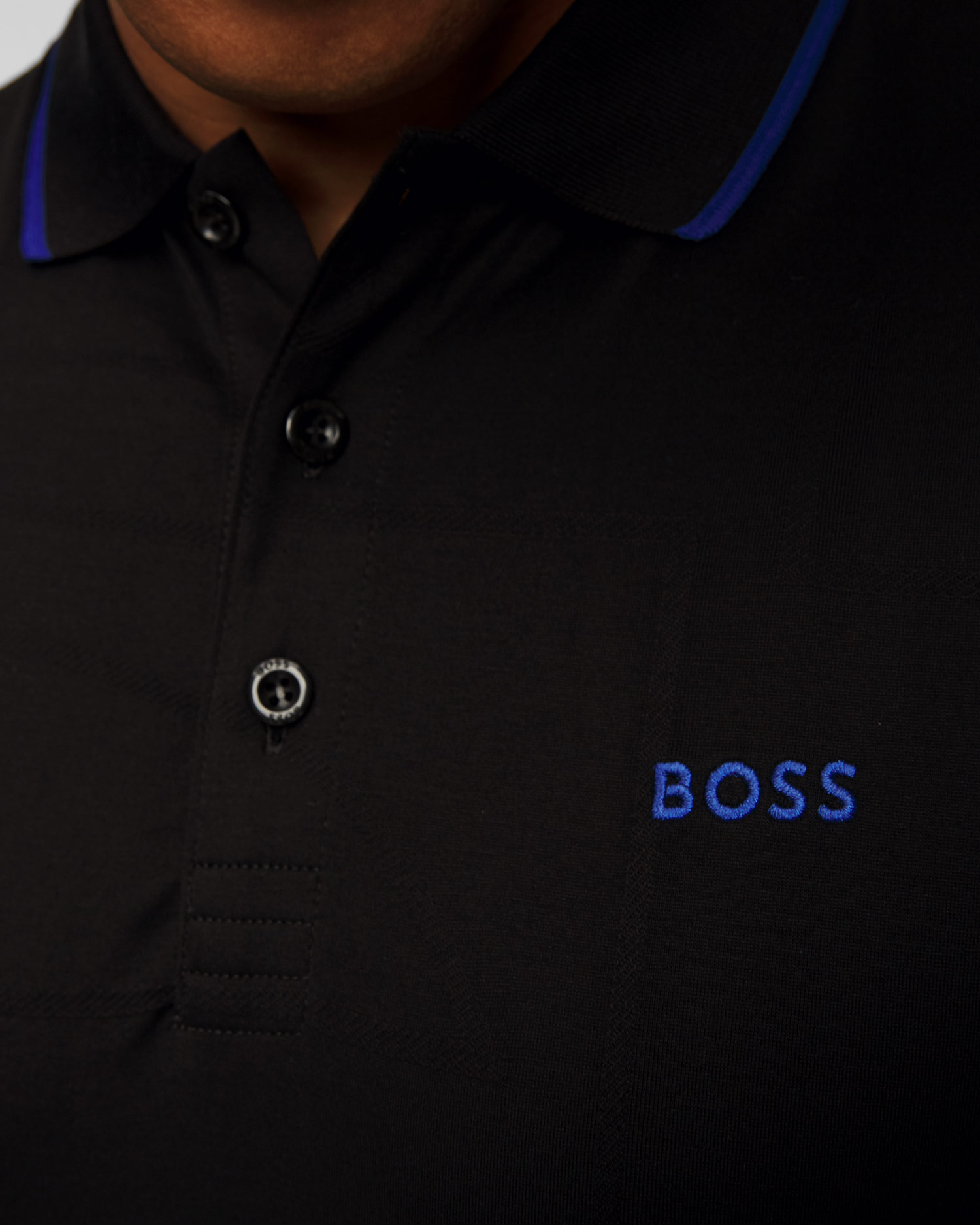 Men's black Hugo Boss Paddy polo shirt