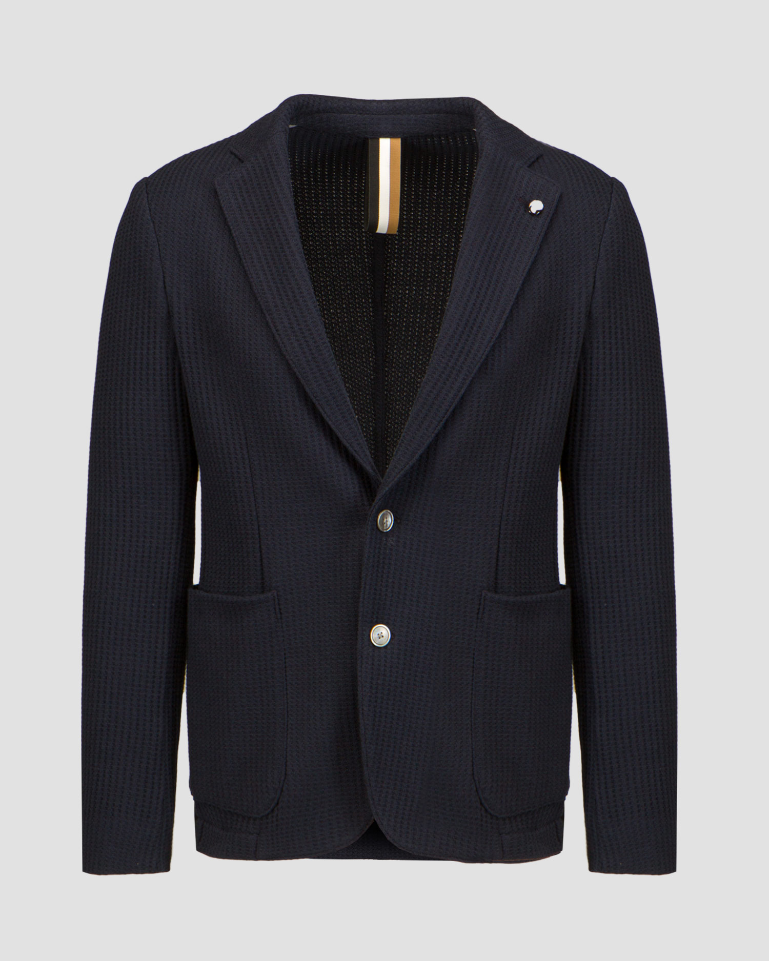 Pánske tmavomodré sako bunda Hugo Boss C-Hanry J-Knit