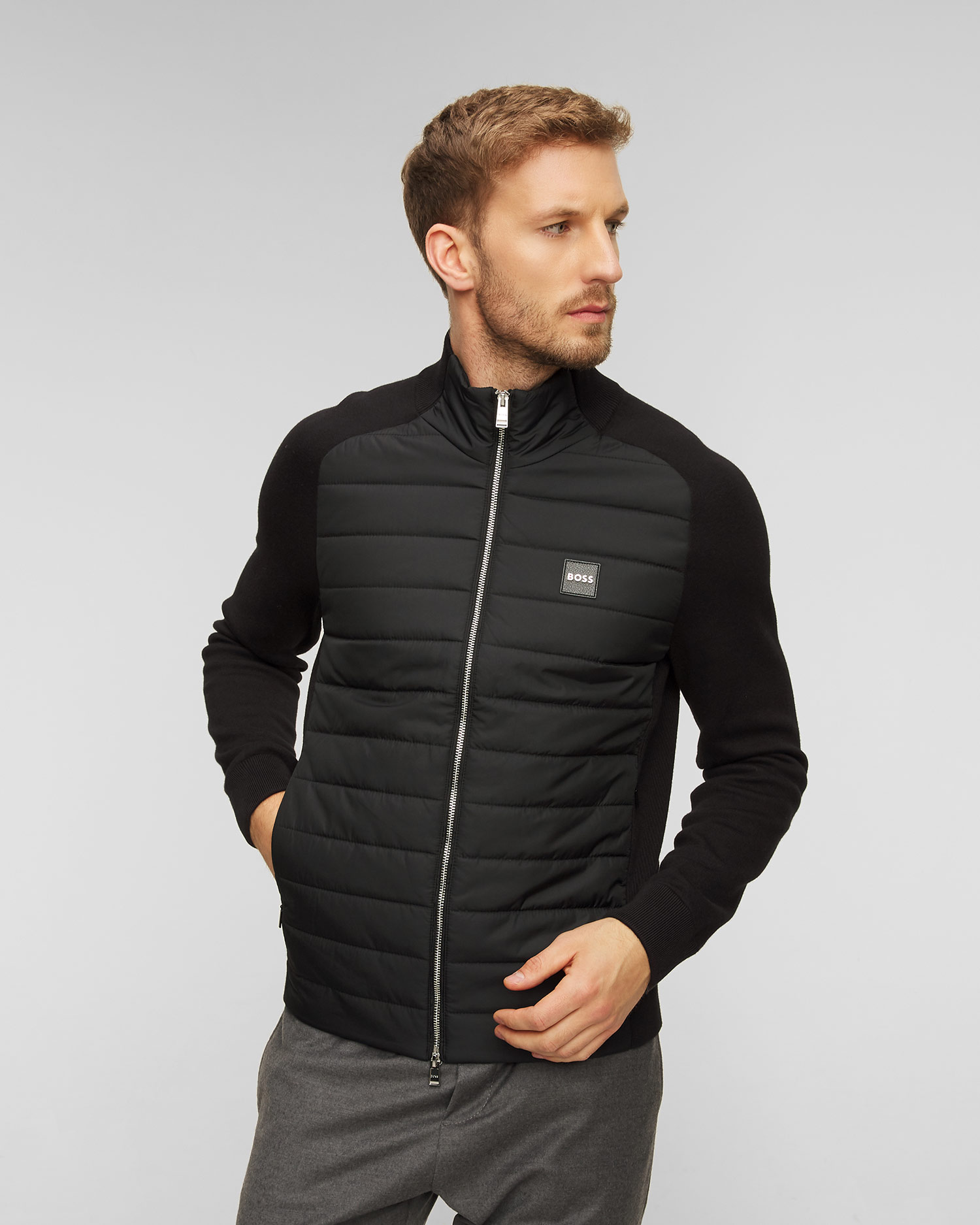 Men s knitted hybrid jacket Hugo Boss Medesimo 50500659 1 S