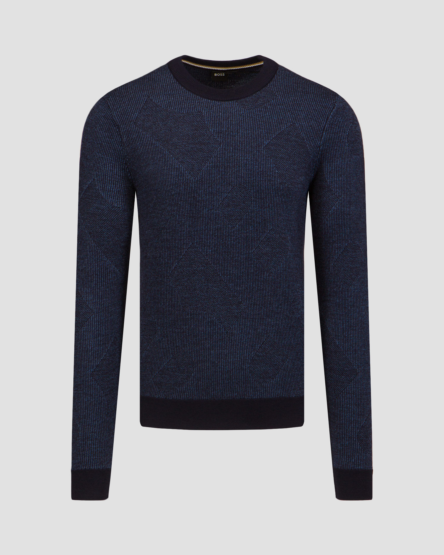 Pánsky tmavomodrý vlnený sveter Hugo Boss Motivo