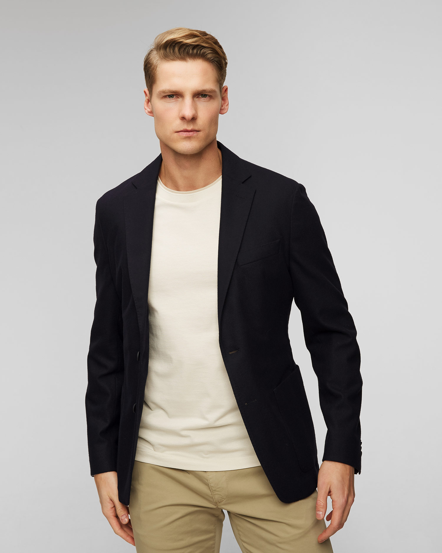 Men's navy blue wool jacket Hugo Boss P Hanry