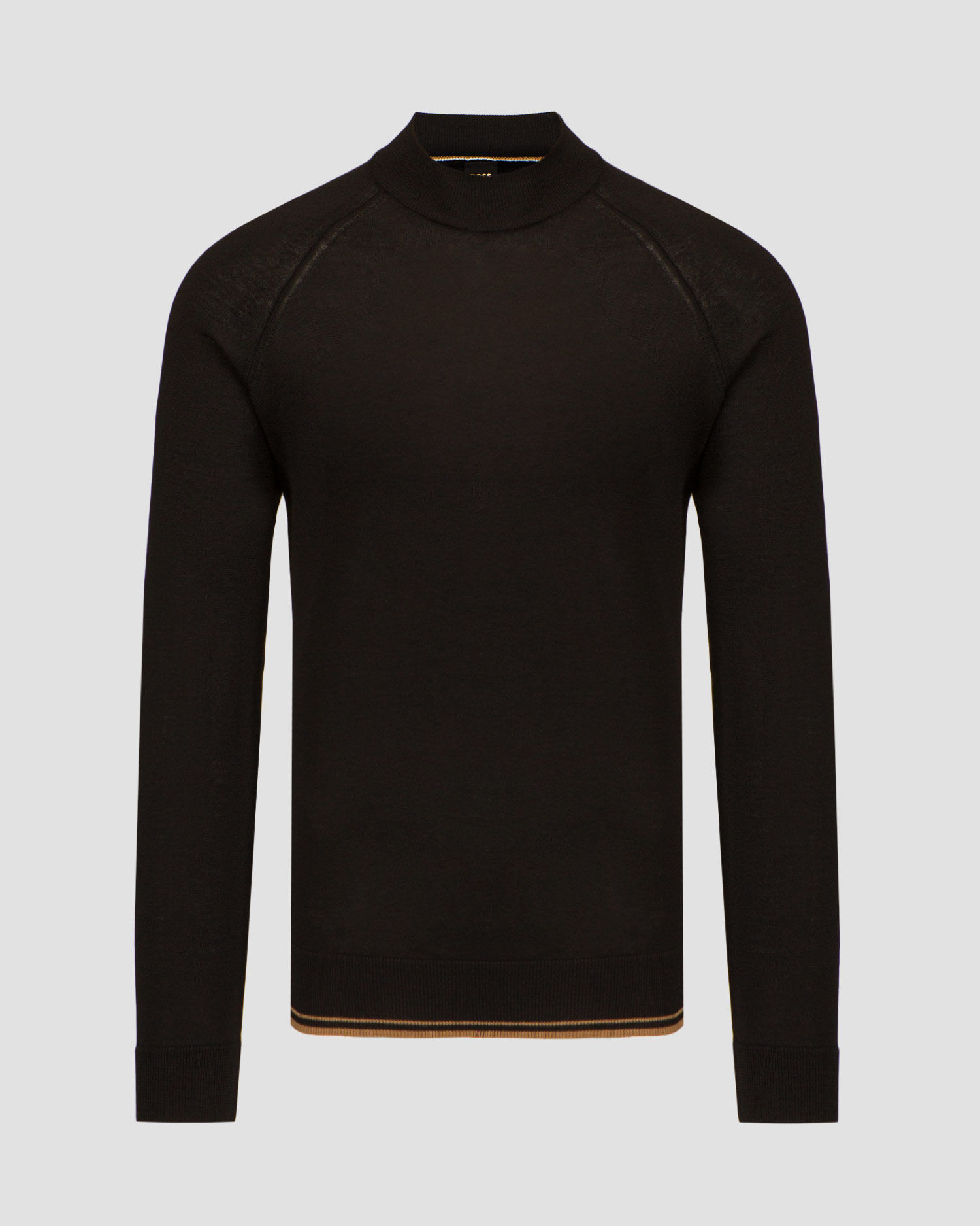 Pulover din lână pentru bărbați Hugo Boss Perfino - negru