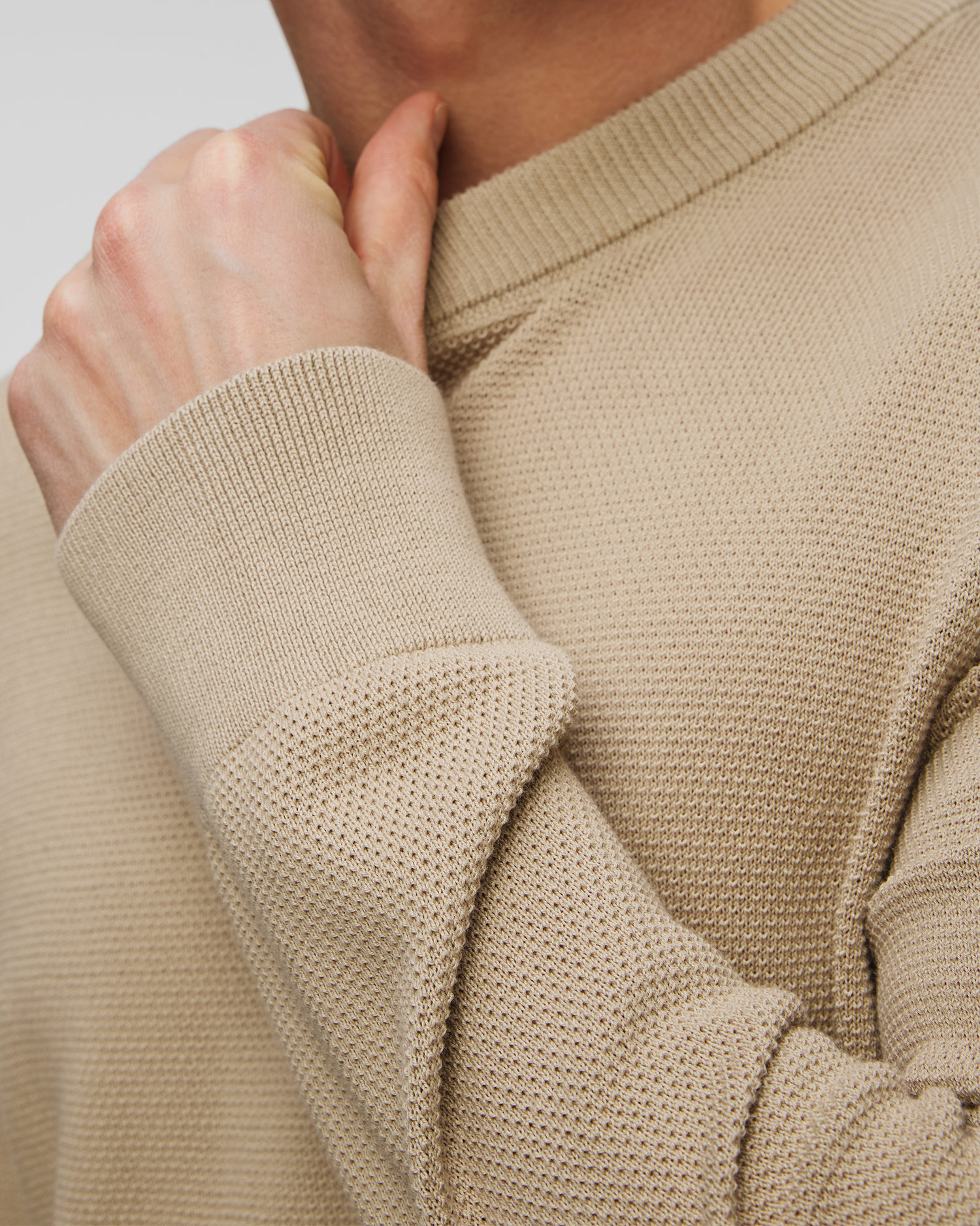 Pánský béžový svetr Hugo Boss Ecaio-P