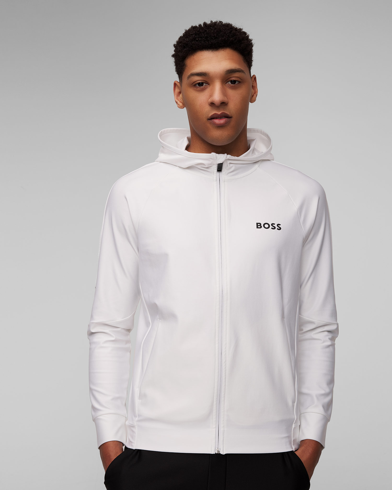 Pánská bílá mikina Hugo Boss Sicon MB