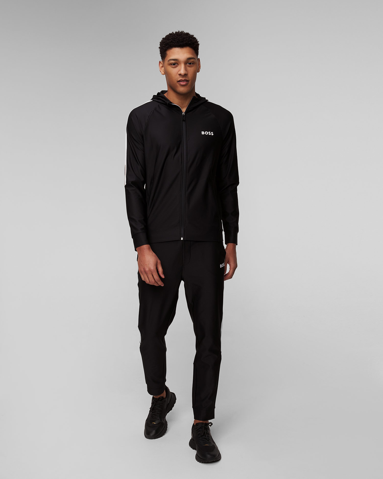 Czarne spodnie dresowe męskie Hugo Boss Hicon MB