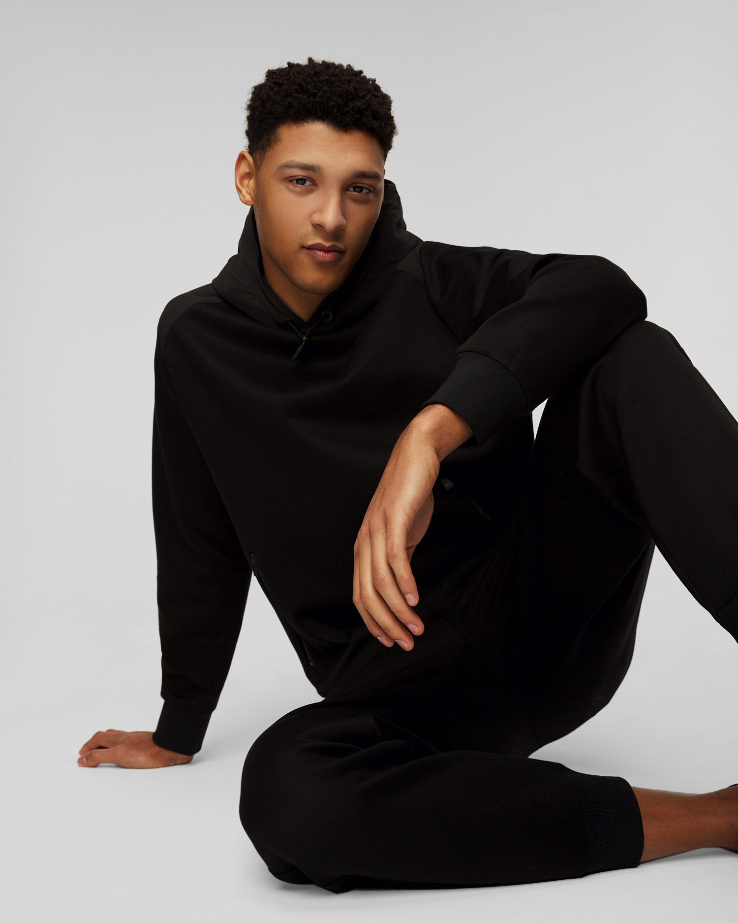 Hanorac cu glugă pentru bărbați Hugo Boss P-Seeger - negru, Culoare/Model: Czarny